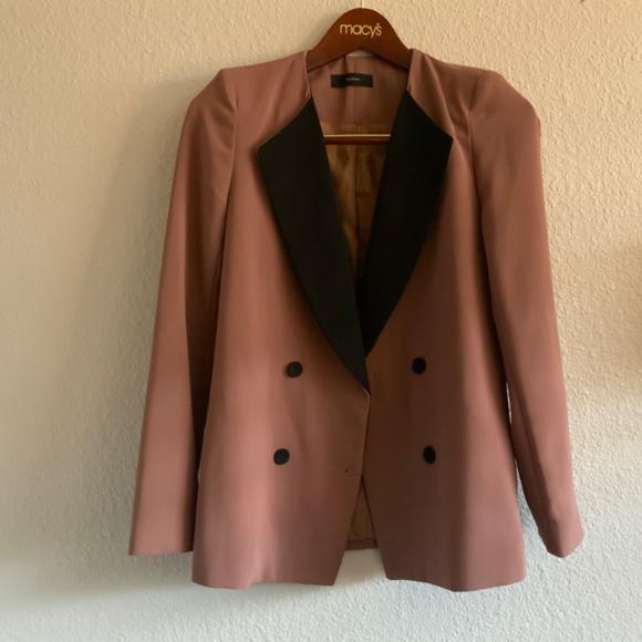 Dolly Varden - Double Breasted Blazer Size S Blush Pink - Picture 2 of 8